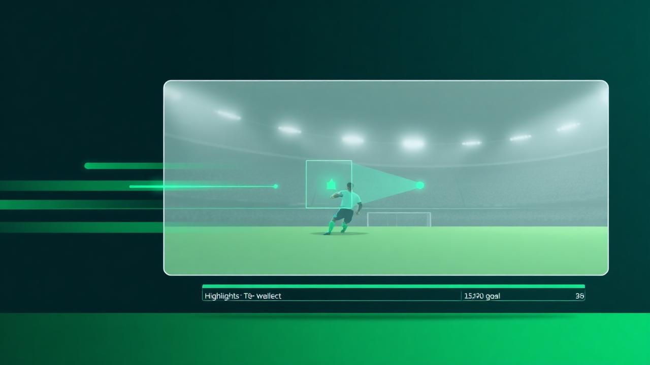 AI detecting a goal moment with a highlight marker