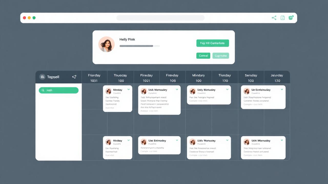 Social scheduling dashboard with a content calendar