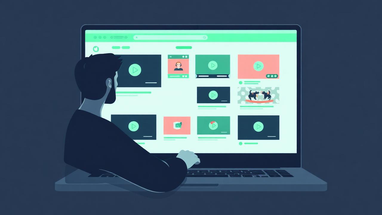 Creator reviewing AI-suggested short clips on a laptop