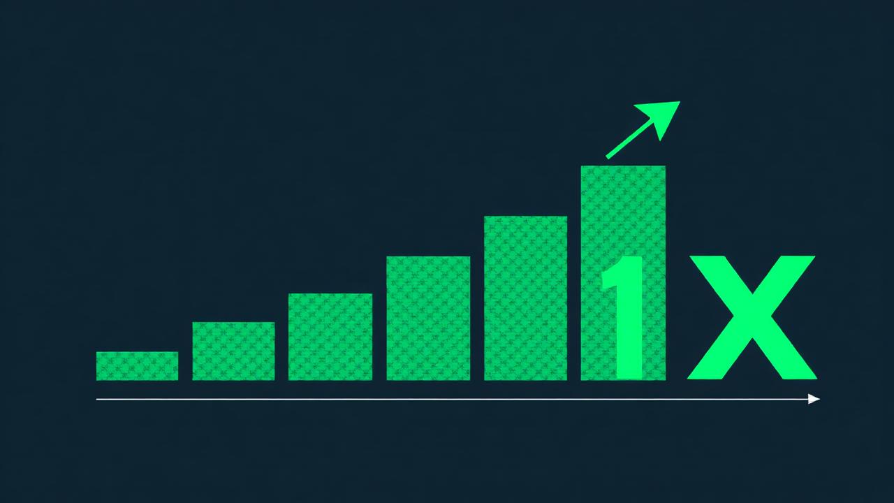 Upward productivity graph showing 10x content output