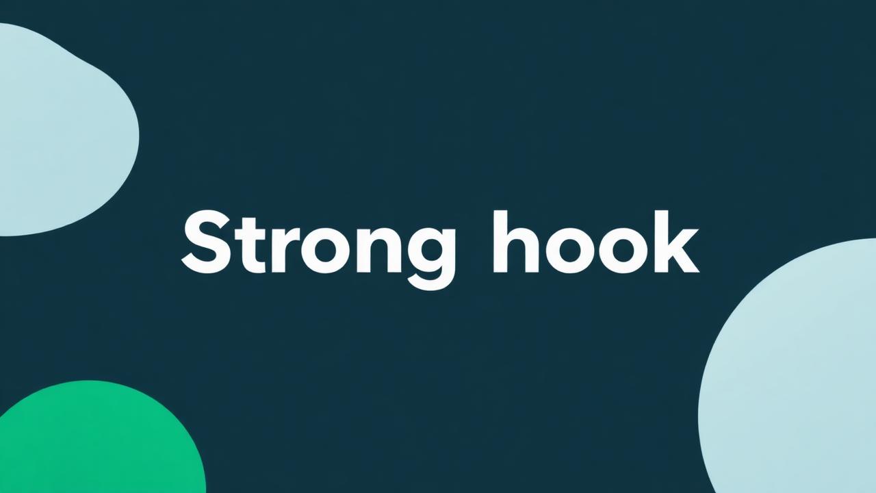 Strong hook text on the first frame of a vertical video